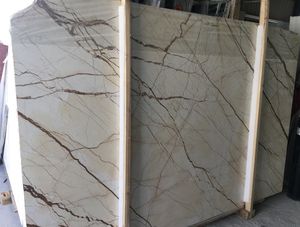 도매 중국 자연적인 돌 대리석 터키 베이지 석판. 제조 소 피텔 골드 정맥 크림 베이지 대리석 벽 타일 - Product Image 5