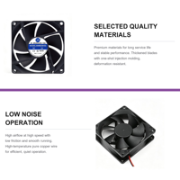 Ventilateur axial silencieux et fin AM8020H5S 80x80x20mm 5V DC sans balais, 2 broches, longue durée de vie, pour routeur, décodeur, OEM, ODM - Vente en gros