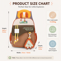 Sac à dos enfant mignon et léger pour la maternelle avec porte-monnaie pour les tout-petits garçons et filles