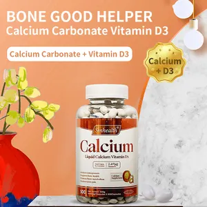 Gélules personnalisées de calcium à la vitamine d3 capsule souple supplément santé calcium liquide VD3 capsules