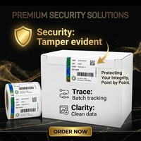 Étiquette de sécurité pharmaceutique holographique personnalisée, autocollant en papier couché imprimable et inscriptible pour le suivi de la date de lot par code QR