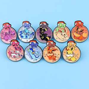 Broche Redondo <span class=keywords><strong>de</strong></span> Aleación <span class=keywords><strong>de</strong></span> Zinc con Diseño <span class=keywords><strong>de</strong></span> Pokémon, Pintura al Horno, Creativo, para Bolsos, Joyería, Medallas, <span class=keywords><strong>Ropa</strong></span>, Accesorios con Personalidad - Product Image 1
