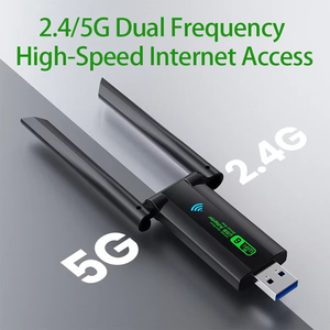 Nuevo Adaptador USB Inalámbrico Wifi6 de 1800Mbps con Logotipo Personalizado 2026, Dongle WiFi de 2.4Ghz y 5Ghz sin Controladores, Receptores USB Inalámbricos para Computadora - Product Image 3