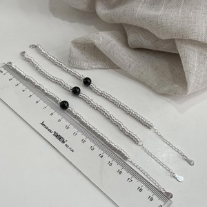 Pulsera Circular de Plata de Ley S925 con Ágata Negra para Mujer, Joyería de Moda - Product Image 2