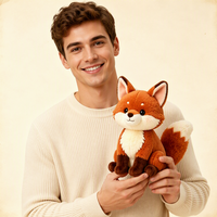 Peluche Renard Personnalisée Mignonne, Animal en Peluche Sur Mesure avec Logo Personnalisé, Rembourrage Coton PP, Poupée Douce 25cm, Cadeau de Fête