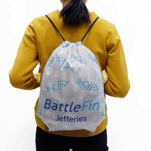 Custom Nylon Waterproof <b>Drawstring</b> <b>Backpack</b> Promotional Polyester <b>Drawstring</b> Bag - Product Image 1