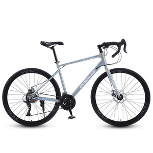 Bicicleta de Carretera de Carreras con Cuadro de Aluminio y Manillar Curvo, Frenos de Disco, 16 Velocidades, para Ciclismo al Aire Libre para Adultos y Vehículo de Desplazamiento para Estudiantes - Product Image 1