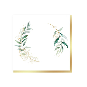 DAMAI - Juego de Vajilla Desechable de Papel con Estampado de Hojas Verdes, Platos y Vasos para Fiestas de Té - Product Image 5