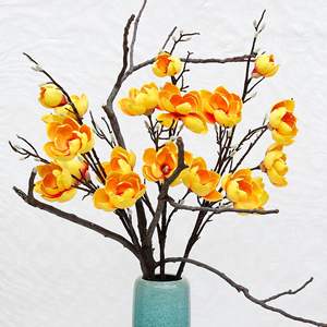 Mousse Capiz Faux Magnolia Feuille Tiges Haute Qualité Artificielle <span class=keywords><strong>Cymbidium</strong></span> Orchidée Fleurs Noël Photographie Paysage Prop - Product Image 2