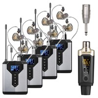 Système de monitoring intra-auriculaire sans fil UHF XLR en plastique avec émetteur-récepteur de poche pour chant, diffusion en direct et répétitions de groupe