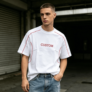 เสื้อยืดคอตตอน 100% สกรีนลายตามสั่ง เสื้อยืดลำลองแบบ unisex พิมพ์แบรนด์ของคุณ เสื้อยืดผู้ชายลายกราฟิก เสื้อยืดเปล่า ออกแบบได้เอง แขนสั้น - Product Image 1