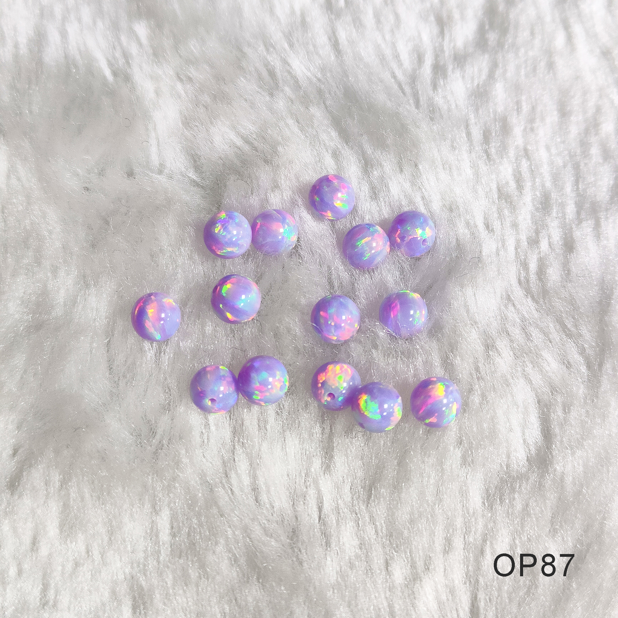 Wholesale 5 Pieces Light/Dark Purple Ball Beads for Jewelry Making Full/half/no Hole 2mm-8mm Crafting
