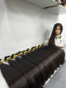 Cabello Humano Virgen Vietnamita a Granel, Natural, con Cutícula Alineada, Doble Trama a Máquina, Venta al Por Mayor Directa de Fábrica - Product Image 5