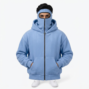 Sweat à capuche tendance à la mode avec masque ninja, sweat à capuche avec fermeture éclair, style streetwear, utilisé pour l'hiver, vente en gros - Product Image 1