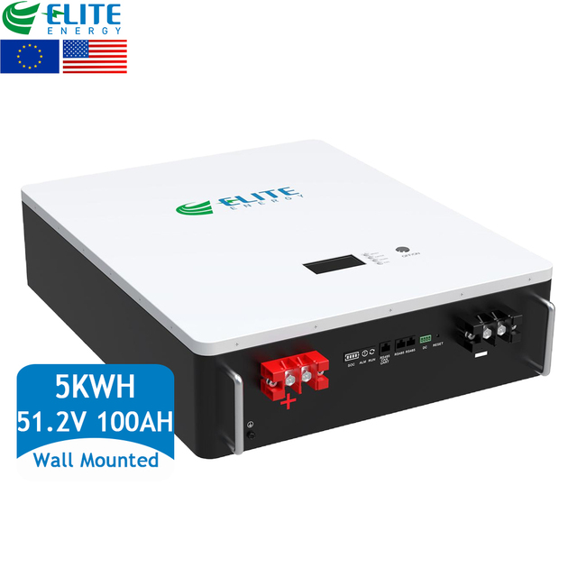 ELITE Powerwall LiFePO4 Battery 5kWh 48V 51.2V 100Ah Good Price Home Energy Storage System Solar Lithium Iron Phosphate Battery
