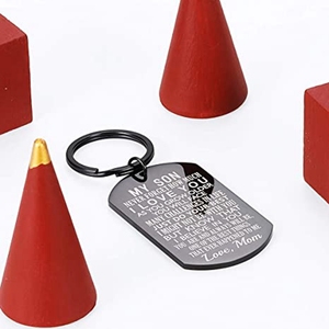 Inspirational <strong>Gift</strong> to Son From Mom Keychain Birthday <strong>Gifts</strong> for Step Son Adult Son Teen Boy From Mother in Law <strong>Stepmom</strong> Valentines - Product Image 3