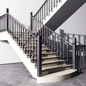 Rampe d'escalier en <span class=keywords><strong>fer</strong></span> <span class=keywords><strong>forgé</strong></span> de style européen personnalisée, garde-corps pour <span class=keywords><strong>baie</strong></span> vitrée, clôtures de grenier et de balcon extérieur pour hôtels - Product Image 5