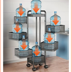 Kim loại lưu trữ giỏ xoay cho thuận tiện tổ chức của đồ lặt vặt xoay lưu trữ Giỏ thực phẩm lưu trữ giá - Product Image 4