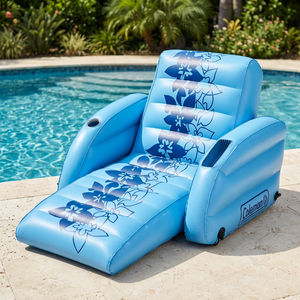 Nouveau design 2026 : Chaise longue gonflable en PVC haut de gamme entièrement personnalisable avec coussins en mousse à mémoire de forme, garantie de 2 ans, certifiée BSCI/SEDEX - Product Image 1
