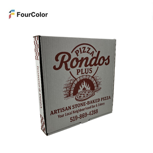 Cajas de <span class=keywords><strong>Pizza</strong></span> Corrugadas Impresas Personalizadas al por Mayor, Caja de Cartón para Empaque de Entrega de Alimentos con Logotipo - Product Image 3