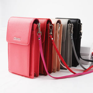 Sacs de téléphone portable en cuir véritable, étui de téléphone avec longue poignée pour les femmes sac de téléphone à bandoulière Titulaire de la carte - Product Image 3