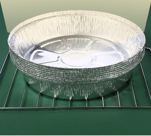 Barquettes en aluminium en gros, grandes barquettes rondes en aluminium jetables de qualité alimentaire, boîte à lunch - Product Image 1