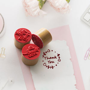 <span class=keywords><strong>Timbres</strong></span> en bois créatifs bricolage décoration de la maison nouvelle personnalité sceau de lettre anglaise pour timbre à motifs - Product Image 5