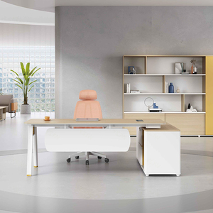 Lussuoso moderno di qualità semplice ufficio Manager tavolo in legno pannello MDF per le segretarie e il lavoro d'ufficio - Product Image 4