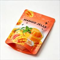 Sachet d'emballage souple personnalisé pour gelée de mangue avec fermeture éclair et design Doypack flexible pour l'emballage alimentaire