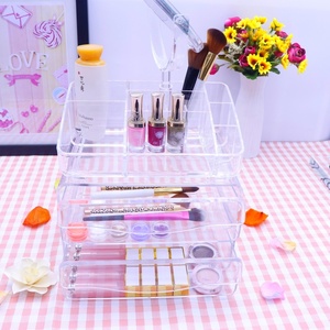Hot Sale Cosmetic Storage <span class=keywords><strong>Box</strong></span> <span class=keywords><strong>2</strong></span> Layer Dustproof Jewelry Lipstick Cosmetic Organizer Makeup Organizer - Product Image 3