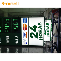 Letrero de Precio de Combustible LED con Control RF y Logotipo Personalizado, Tótem de Pie para Gasolinera