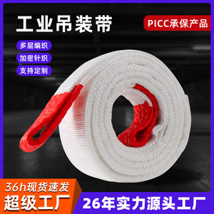 Eslinga de polipropileno blanca con ojos planos de 1t, 3t, 5t, 10t, eslingas de elevación industriales de uso general para grúas - Product Image 5