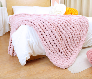 Hot Sale Super Chunky Chenille High Quality <strong>Knitted</strong> <strong>Throw</strong> <strong>Blanket</strong> - Product Image 5
