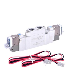Vanne solénoïde à deux positions et cinq voies à commande solénoïde simple/double pour gaz/huile SY3220/SY5220/SY7220-4/5/6LZD-M5/01/02 Pilot OEM - Product Image 1
