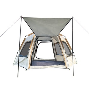 GARIDA <span class=keywords><strong>Tenda</strong></span> da <span class=keywords><strong>Campeggio</strong></span> Esagonale Pop-up Impermeabile per 3-4 Persone, Protezione Solare GCT-19B8 - Product Image 3