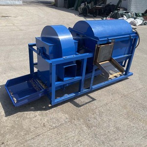 Máquina trilladora de doble eje personalizada, cosechadora eléctrica de granos para trigo, arroz y sorgo, con transmisión de engranajes azul, multifuncional - Product Image 1
