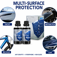 Revêtement Céramique au Graphène Anti-Graffiti OEM en Gros 125 °   Cire liquide professionnelle super hydrophobe à double couche Contact Water Angle