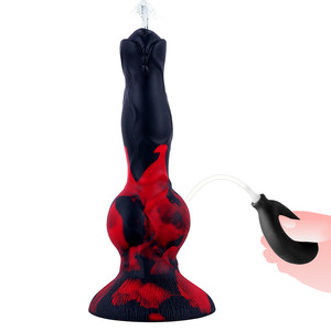Dildo réaliste en silicone liquide en forme de chien avec fonction de pulvérisation d'eau, jouets sexuels pour femmes, couples, produits pour adultes - Product Image 5