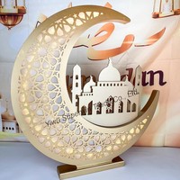 Superwin RTS 35CM Arbre de lune de l'Aïd, Arbre de lune Eid Mubarak, Lumières LED, Décoration extérieure du Ramadan, Croissant de lune du Ramadan avec lumière LED
