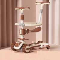 Trottinettes pliantes à 3 roues et hauteur réglable, trottinettes à pédales pliables pour enfants