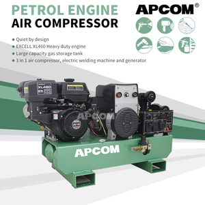 เครื่องกำเนิดไฟฟ้าแบบพกพาขนาด 10KVA ใช้เชื้อเพลิงเบนซิน พร้อมเครื่องอัดอากาศและเครื่องเชื่อมในตัว  กำลังลม 250 ลิตร/นาที ระบบระบายความร้อนด้วยอากาศ - Product Image 5