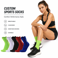 Chaussettes de football professionnelles transfrontalières personnalisées en coton tricoté respirant avec points adhésifs, antidérapantes, pour adultes, enfants et jeunes, pour l'entraînement