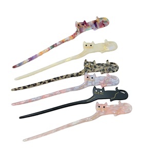 Oradour Vintage cinese animale fermaglio per capelli carino acetato Custom bastoncini per capelli per donne bambini accessori per capelli all'ingrosso per ragazze - Product Image 1
