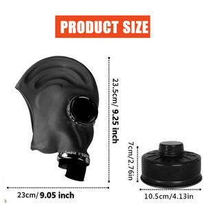 Pelindung Wajah JM1 Karet Respirator Full Face Kartrid Karbon Aktif Dapat Digunakan Kembali Dapat Dicuci Desain 3-Lapisan untuk Bahan Kimia - Product Image 3