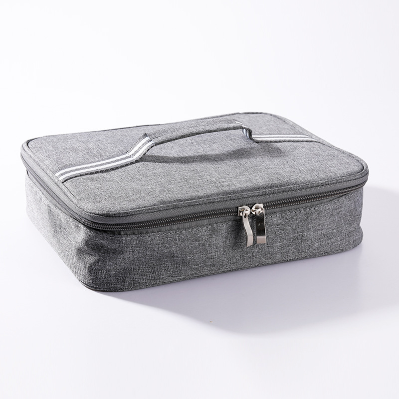 Sac à assiettes en feutre gris