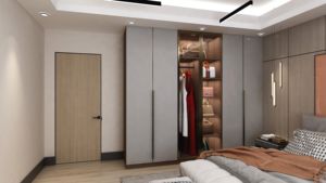 Armoire en <span class=keywords><strong>bois</strong></span> moderne, style simple, armoire avec tiroir, combinaison libre, armoire de présentation, organisateur de vêtements pour chambre à coucher - Product Image 4