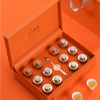 2024 nouveau design boîte à thé cadeau personnalisé avec plateau de protection de trou impression logo petit thé peut ensemble rabat supérieur carton emballage boîte-cadeau