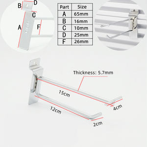 Support d'affichage en carton avec crochets de suspension, crochets métalliques double ligne en acier au carbone chromé pour étiquettes de prix de ceintures - Product Image 2