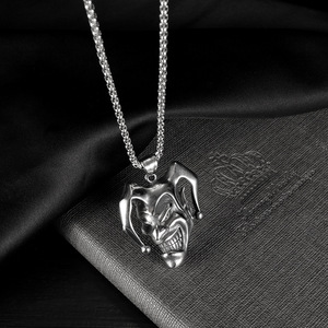 Collier chaîne en acier inoxydable pour hommes Top Fashion avec bijoux tendance à la mode <span class=keywords><strong>Clown</strong></span> plaqué or - Product Image 6