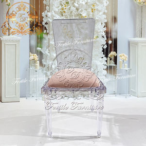 การออกแบบยอดนิยมที่ทันสมัยสีใสขายส่งพรรคเก้าอี้จัดงานแต่งงานอะคริลิพร้อมเบาะ - Product Image 6